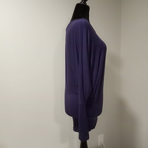 H2H DEEP AUBERGINE|PURPLE BATWING TOP WOMEN SIZE M - Picture 7 of 8
